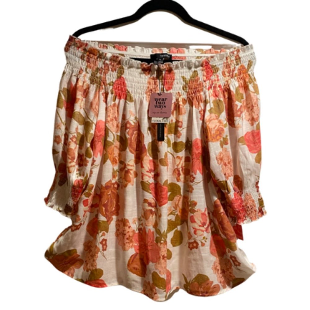 Harve' Benard |Smocked | Off The Shoulder Top | XL